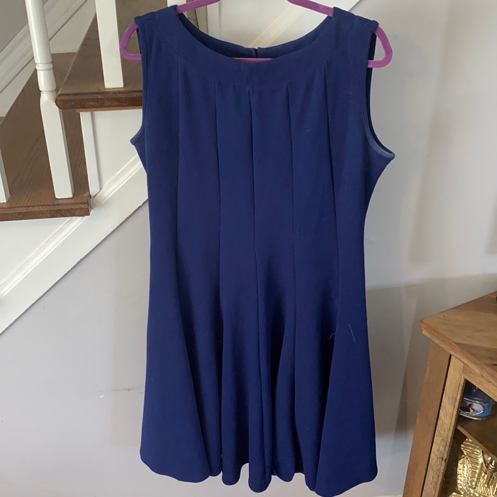 Haani fit and flare blue dress